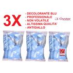 OYSTER DECOLORANTE SACCHETTO POLVERE AZZURRA MELA VERDE ANTIGIALLO 3 X 500G 1,5KG